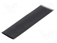 Heat shrink sleeve; glued; 3: 1; 25.4mm; L: 1m; black; polyolefine BM GROUP