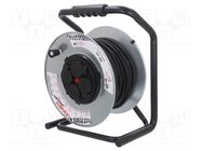 Extension lead; reel,with non-rotating sockets; Sockets: 4; 30m JONEX