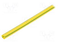 Heat shrink sleeve; glueless; 2: 1; 12.7mm; L: 1m; yellow-green 