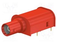 Adapter BNC; socket; red; soldered; Type: insulated STÄUBLI