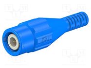 Connector: BNC; socket; blue; Connection: crimped; Type: insulated STÄUBLI