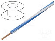 Wire; H05V-K,LgY; stranded; Cu; 1mm2; PVC; blue-white; 300V,500V BQ CABLE