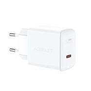 Acefast charger GaN USB Type C 30W, PD, QC 3.0, AFC, FCP white (A21 white), Acefast