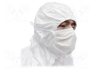 Cleanroom acces: face mask; 50pcs; white; polymer,polypropylene ANTISTAT