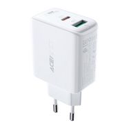 Acefast wall charger USB Type C / USB 32W, PPS, PD, QC 3.0, AFC, FCP white (A5 white), Acefast