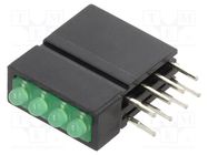 LED; in housing; 1.8mm; No.of diodes: 4; green; 20mA; 70°; 5÷17mcd MENTOR