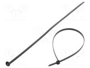 Cable tie; with a metal clasp; L: 378mm; W: 7mm; polyamide; 534N 