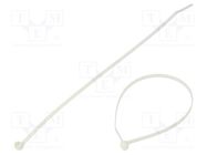 Cable tie; with a metal clasp; L: 203mm; W: 3.6mm; polyamide; 178N 