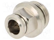 Push-in fitting; straight; -0.99÷20bar; nickel plated brass AIGNEP