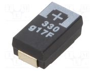 Capacitor: tantalum-polymer; 330uF; 4VDC; TPF; SMD; ±20%; -55÷105°C PANASONIC