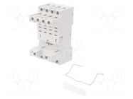 Socket; PIN: 14; 12A; 250VAC; for DIN rail mounting; -40÷70°C FINDER