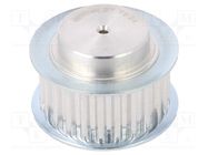 Belt pulley; T5; W: 16mm; whell width: 27mm; Ø: 37.4mm; aluminium OPTIBELT