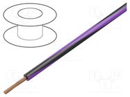 Wire; H05V-K,LgY; stranded; Cu; 0.35mm2; PVC; black-violet; 200m BQ CABLE