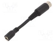 Adapter; Plug: straight; Input: 5,5/2,1; Out: DIN 5pin MEAN WELL