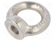 Lifting eye nut; eye; M24; A2 stainless steel; DIN 582; 50mm ELESA+GANTER