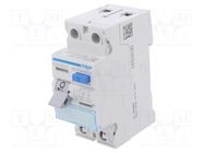 RCD breaker; Inom: 63A; Ires: 30mA; Max surge current: 250A; 240VAC HAGER