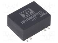 Converter: DC/DC; 3W; Uin: 4.5÷12V; Uout: 15VDC; Iout: 200mA; SMT; ISU XP POWER