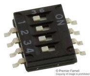 DIP SWITCH, SPST, 0.025A, 24VDC, SMD