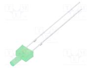 LED; 2mm; green; 500÷750mcd; 90°; Front: flat; 12V; Pitch: 2.54mm 