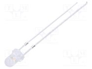 LED; 3mm; white warm; 4200÷5800mcd; 30°; Front: convex; 2.9÷3.6VDC OPTOSUPPLY