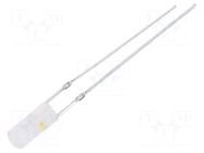 LED; red/warm white; 3mm; 60°; Front: flat; 1.8÷2.6/2.9÷3.6VDC OPTOSUPPLY