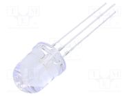 LED; 10mm; red/blue; 30°; Front: convex; 2.1÷2.6/3.1÷3.6V; -30÷85°C 