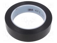 Tape: marking; black; L: 33m; W: 25mm; Thk: 0.13mm; 2.5N/cm; 130% 3M