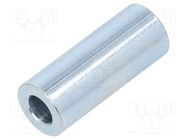 Spacer sleeve; 25mm; cylindrical; steel; zinc; Out.diam: 10mm DREMEC