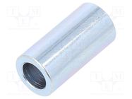 Spacer sleeve; 20mm; cylindrical; steel; zinc; Out.diam: 10mm DREMEC