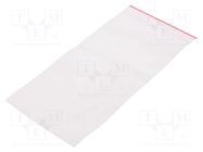 Self-seal bag; L: 200mm; Width: 100mm; Thick: 40um; polyetylene PLAST