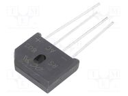 Bridge rectifier: single-phase; Urmax: 200V; If: 8A; Ifsm: 175A DC COMPONENTS