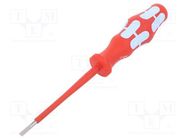 Screwdriver; insulated; slot; 3,0x0,5mm; Blade length: 80mm WERA