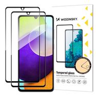 Wozinsky Set of 2x Super Strength Full Glue Tempered Glass Full Screen with Frame Case Friendly Samsung Galaxy A33 5G Black, Wozinsky