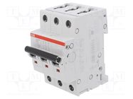 Circuit breaker; 400VAC; Inom: 6A; Poles: 3; for DIN rail mounting ABB