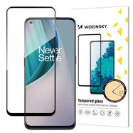 Wozinsky Super Tough Full Glue Tempered Glass Full Screen With Frame Case Friendly OnePlus Nord N10 5G Black, Wozinsky