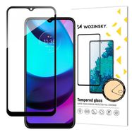 Wozinsky Super Durable Full Glue Tempered Glass Full Screen With Frame Case Friendly Motorola Moto E20 Black, Wozinsky