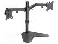 Monitor holder; 8kg; 17÷32"; Arm len: 390mm; for two monitors LOGILINK