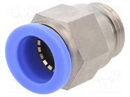 Push-in fitting; straight; -0.95÷15bar; nickel plated brass PNEUMAT