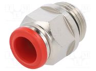 Push-in fitting; straight; -0.99÷20bar; nickel plated brass 