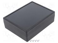 Enclosure: multipurpose; X: 86mm; Y: 109mm; Z: 36mm; ABS; black SUPERTRONIC