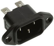 CONNECTOR, POWER ENTRY, INLET, 15A, FLANGE