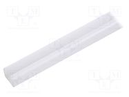 Cover for LED profiles; white; 2m; Kind of shutter: E7; push-in TOPMET