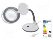 Desk magnifier; with backlight; 3dpt,12dpt; Ø101.6mm; Ø4"; 6W NEWBRAND