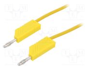 Test lead; 60VDC; 16A; with 4mm axial socket; Len: 1m; yellow HIRSCHMANN T&M