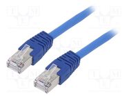 Patch cord; F/UTP; 5e; stranded; CCA; PVC; blue; 1m; 26AWG GEMBIRD