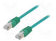 Patch cord; F/UTP; 5e; stranded; CCA; PVC; green; 2m; 26AWG GEMBIRD