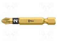 Screwdriver bit; Pozidriv®; PZ2; 1/4"; Overall len: 50mm WERA
