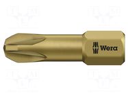 Screwdriver bit; Pozidriv®; PZ3; 1/4"; Overall len: 25mm WERA