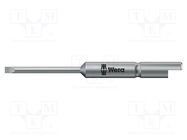 Screwdriver bit; slot; 3,0x0,5mm; Overall len: 44mm; Ø: 3mm WERA