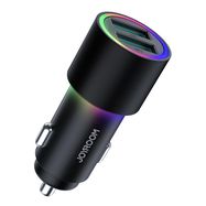 Joyroom car charger 2 x USB with backlight 24W black (JR-CL10), Joyroom